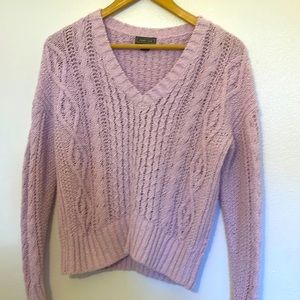 Point Sur for JCrew lavender cotton knit sweater
